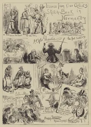 Blätter aus dem Skizzenbuch unseres Künstlers in der Normandie